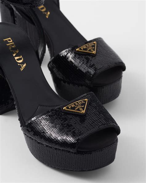 prada satin sandals|prada ankle strap platform sandals.